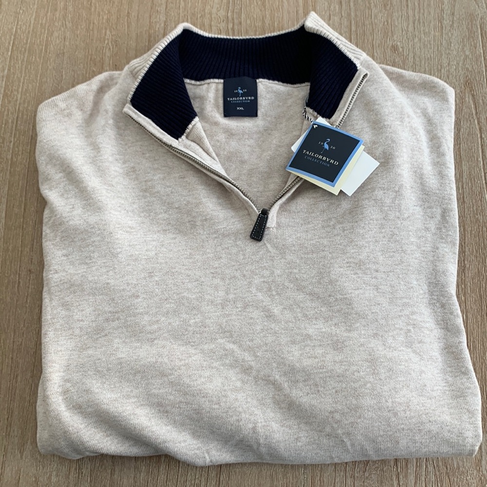 Tailorbyrd Collection Men’s 3/4 Zip Sweater